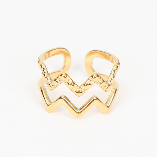 Mayorista joyas acero inoxidable Marsella, anillo oro extensible N°311