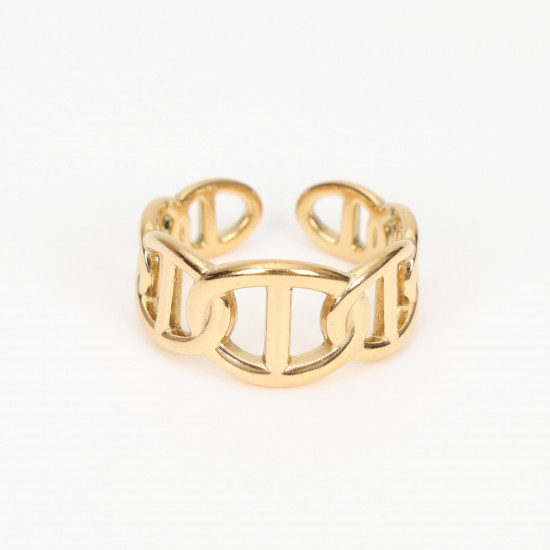 Großhändler Edelstahlschmuck Marseille, goldener Streckring Nr. 314