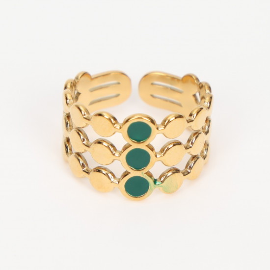 Mayorista joyas acero inoxidable Marsella, anillo oro extensible N°316