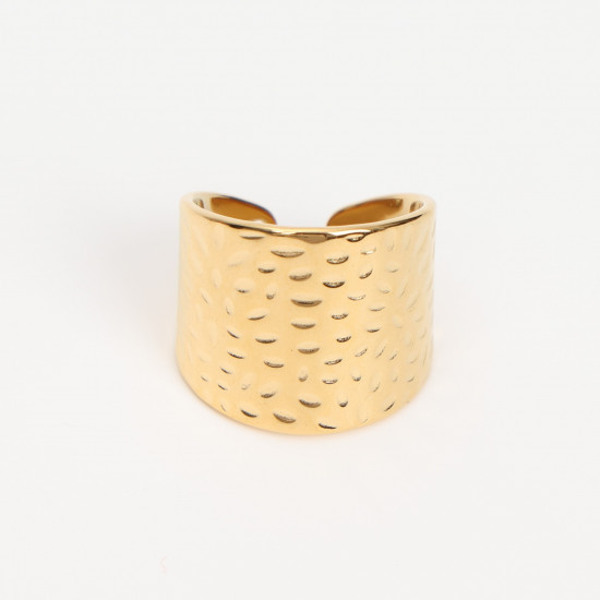 Großhändler Edelstahlschmuck Marseille, goldener Streckring Nr. 322