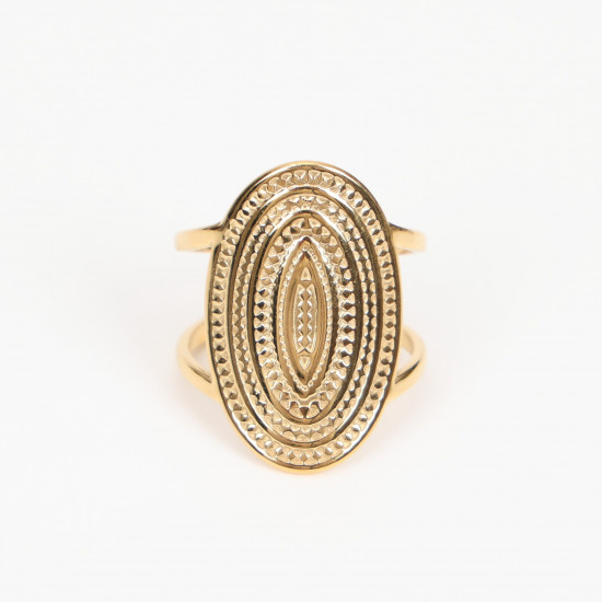 Mayorista joyas acero inoxidable Marsella, anillo oro extensible N°323