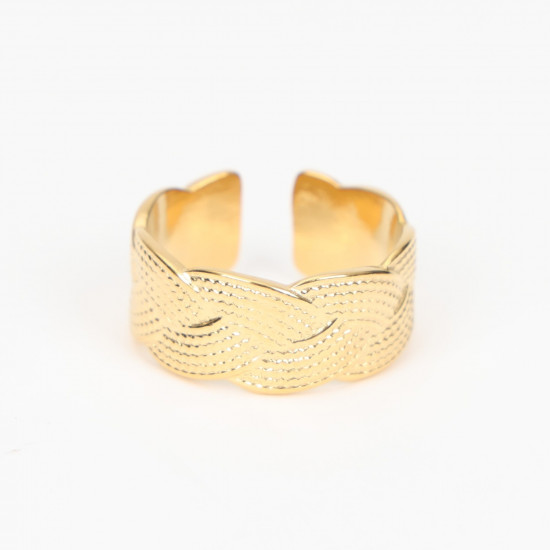 Mayorista joyas acero inoxidable Marsella, anillo oro extensible N°326