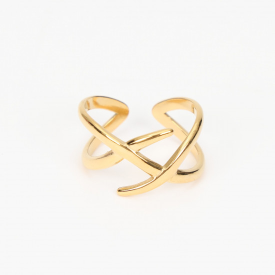 Mayorista joyas acero inoxidable Marsella, anillo oro extensible N°327