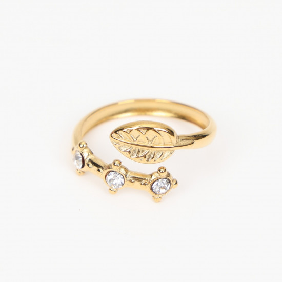 Mayorista joyas acero inoxidable Marsella, anillo oro extensible N°328