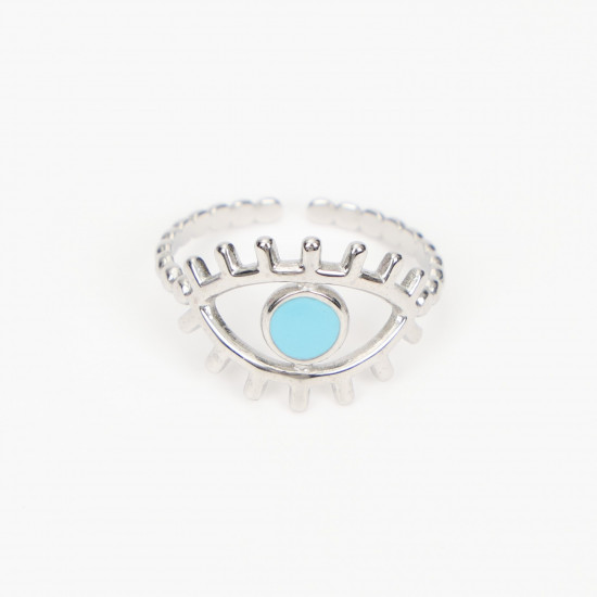 Grossiste bijoux acier inoxydable Marseille, bague argentée extensible N°400