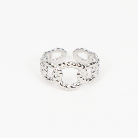 Großhändler Edelstahlschmuck Marseille, silberner Streckring Nr. 401