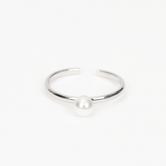 Mayorista joyas acero inoxidable Marsella, anillo plata extensible N°409