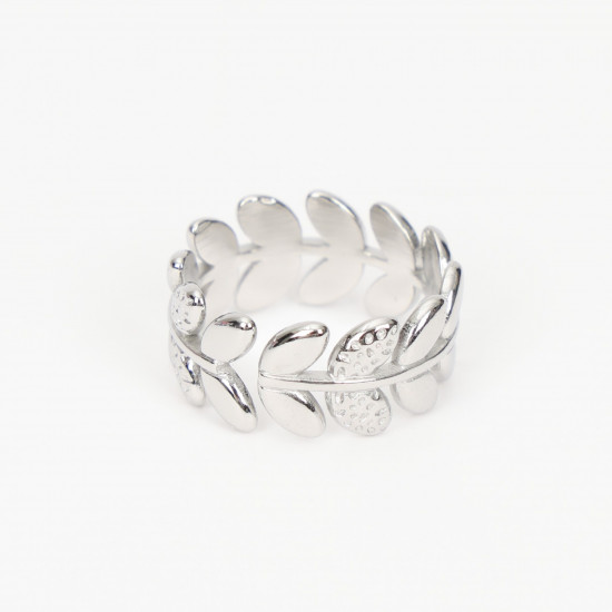 Mayorista joyas acero inoxidable Marsella, anillo plata extensible N°410