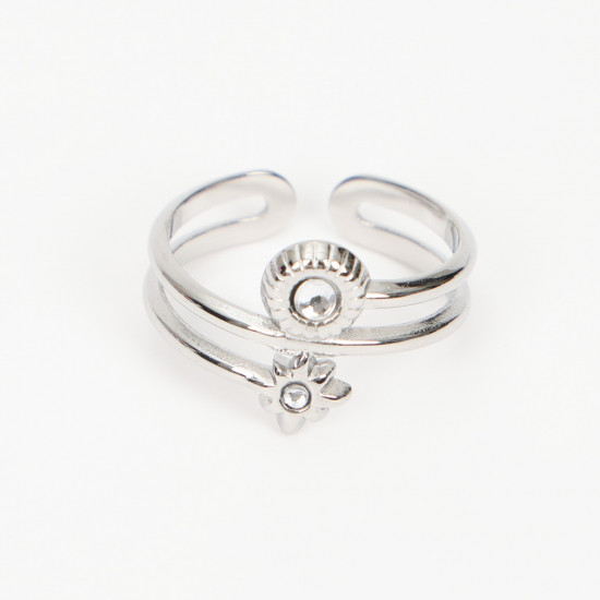 Grossista gioielli in acciaio inox Marsiglia, anello estensibile in argento N°416