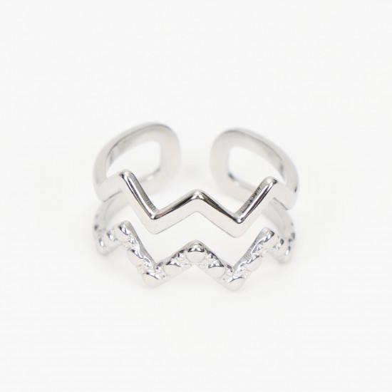 Wholesaler stainless steel jewelry Marseille, extendable silver ring N°420