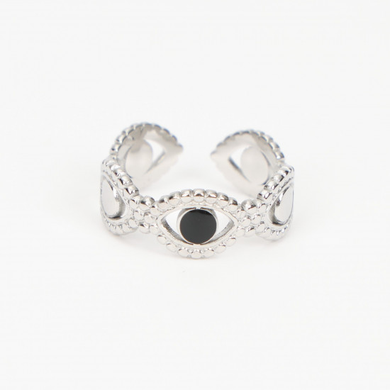 Wholesaler stainless steel jewelry Marseille, extendable silver ring N°422