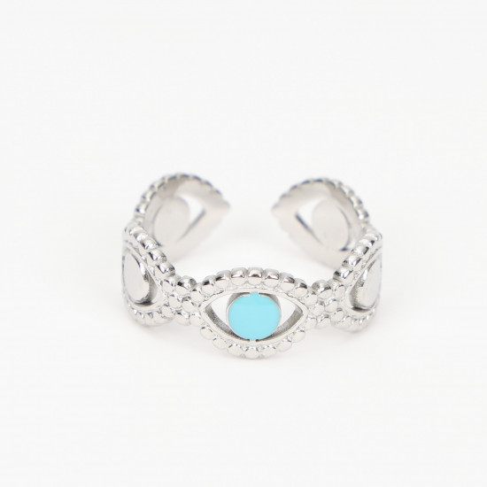 Mayorista joyas acero inoxidable Marsella, anillo plata extensible N°430