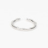 Anillo extensible de acero inoxidable plateado N°433