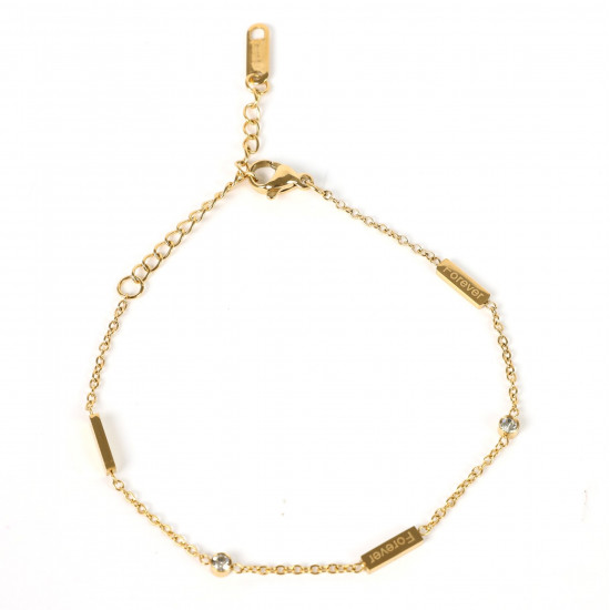 Großhändler Edelstahlschmuck für Wiederverkäufer, Goldenes Armband forever