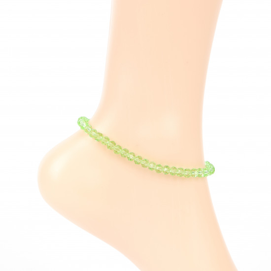Wholesale beads for professionals, apple green crystal ankle chain