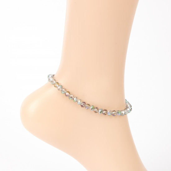 Wholesale pearls for professionals, ankle chain with grey crystals