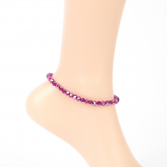 Wholesale beads for professionals, purple crystal ankle chain