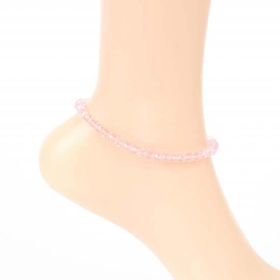 Perle all'ingrosso per professionisti, catena alla caviglia con cristalli rosa chiaro