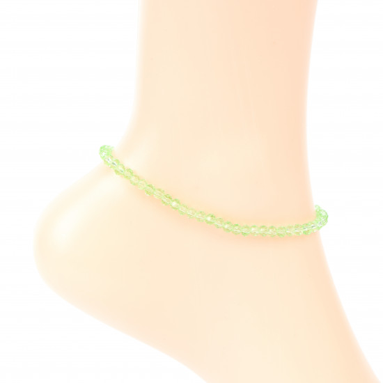 Wholesale beads for professionals, apple green crystal ankle chain