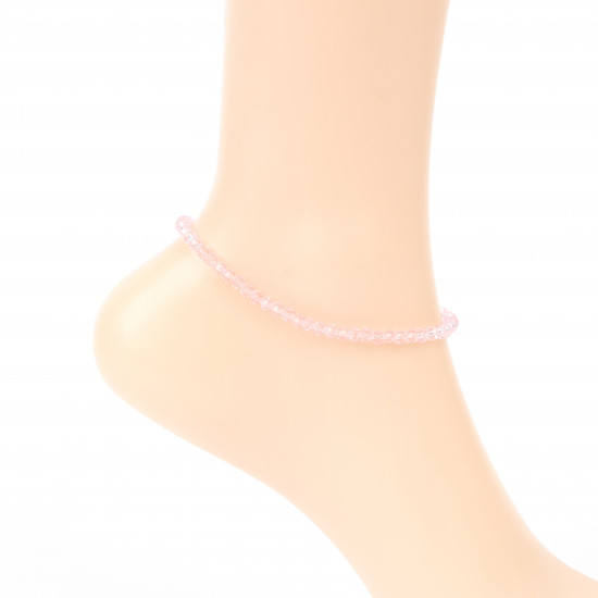 Perle all'ingrosso per professionisti, catena alla caviglia con cristalli rosa chiaro