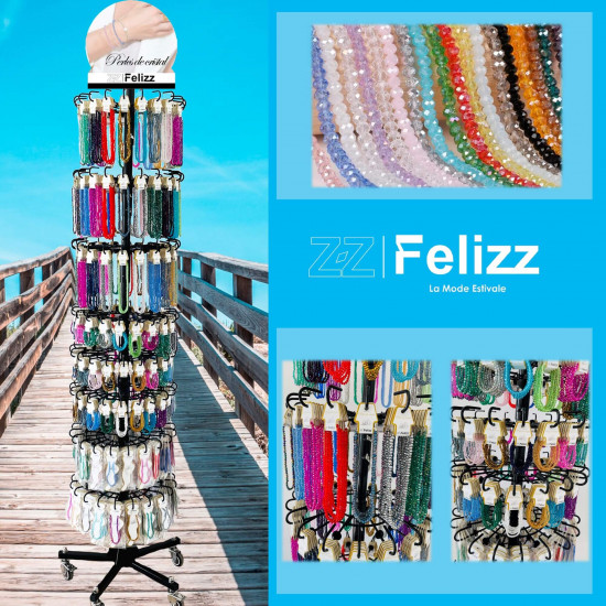 Espositore per gioielli in cristallo chiavi in mano, grossista di perline - Felizz