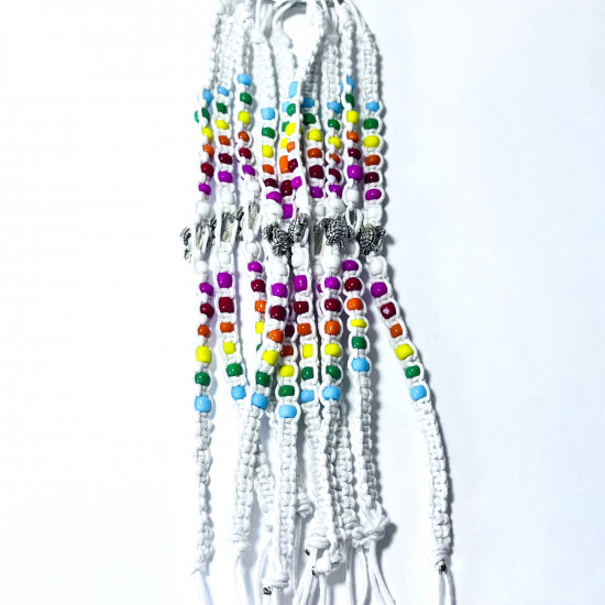 Fornitore bracciali, fantasia, Lotto Bracciali esotici bianchi N°124
