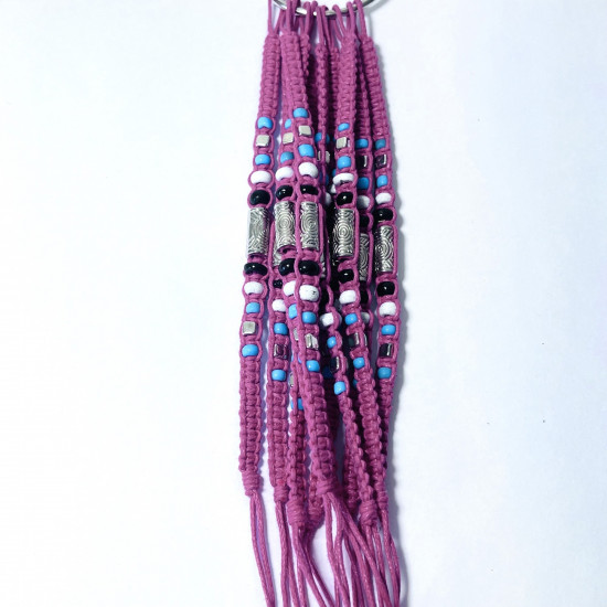 Fournisseur bracelets fantaisies, Lot Bracelets exotiques Rose N°426