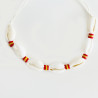 Pulsera de conchas con los colores de España