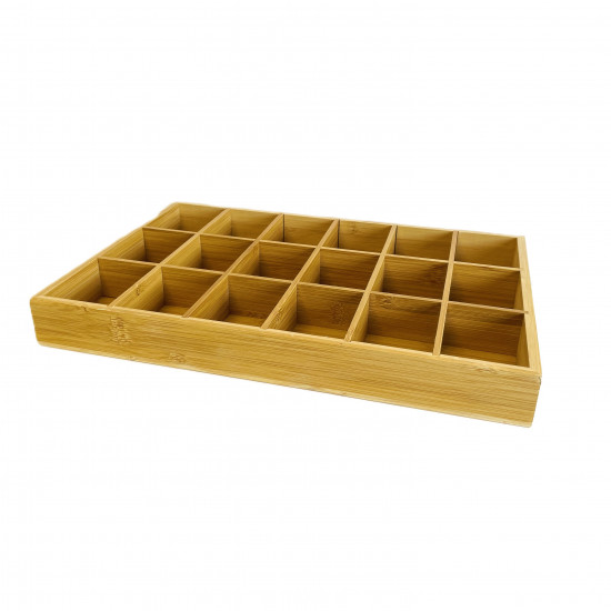 Wooden jewelry tray with 18 compartments - Felizz