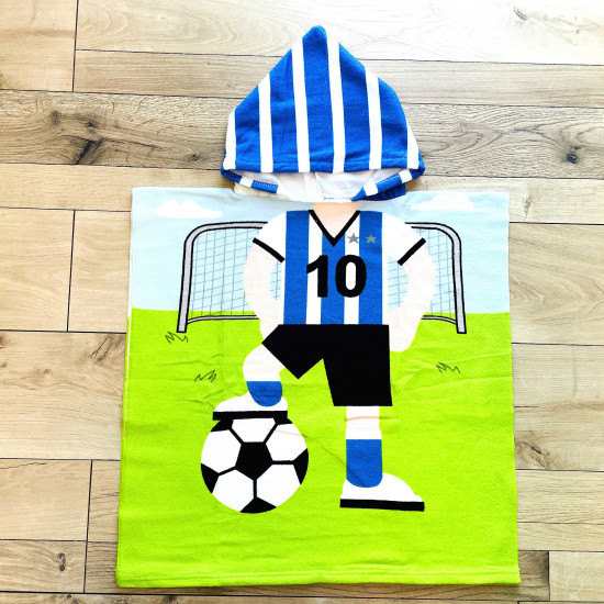 Capa de baño de futbolista para niños, toallas de playa al por mayor