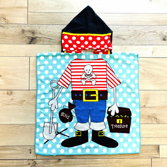 Cape de bain enfant pirate, grossiste serviettes de plage