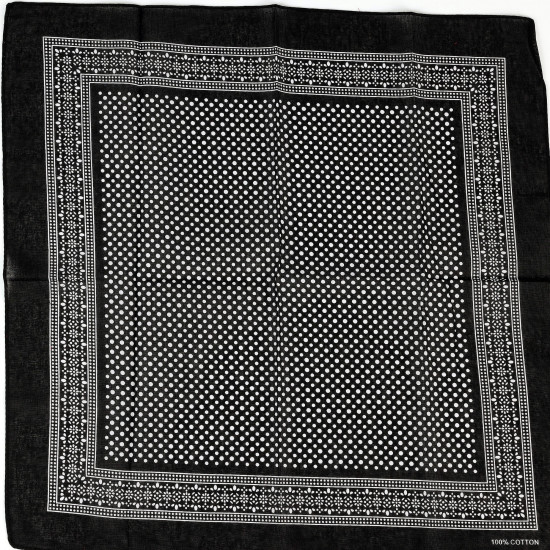 Grossiste bandanas et accessoires de mode, modèle à pois noir - Felizz