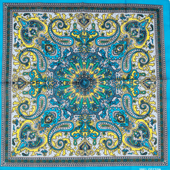 Großhändler Bandanas und Modeaccessoires, blaues Mosaikmuster
