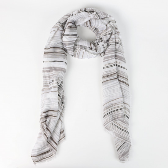 Long grey striped scarf, scarf supplier Felizz