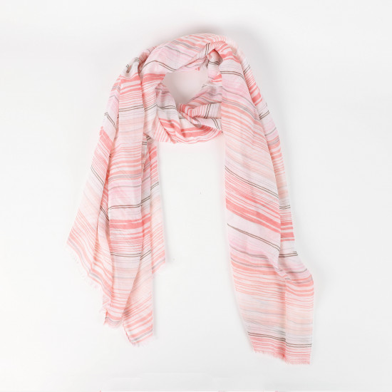 Long pink striped scarf, Felizz scarf supplier