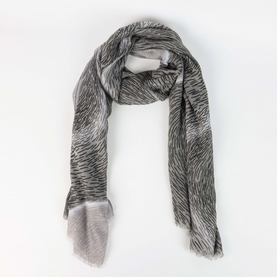 Foulard long gris foncé gris clair, fournisseur foulard Felizz