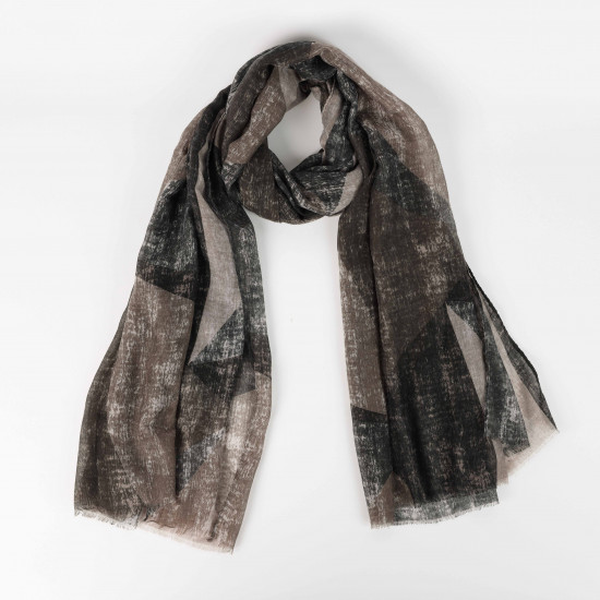Foulard long gris/marron, fournisseur foulard Felizz