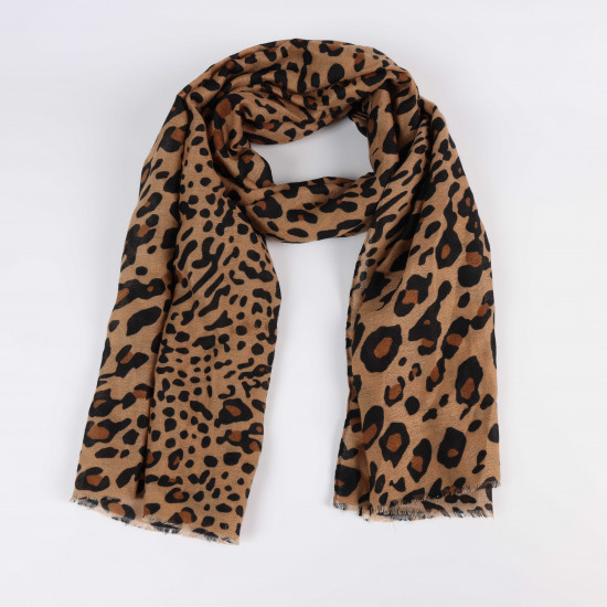 Long leopard camel scarf, scarf supplier Felizz