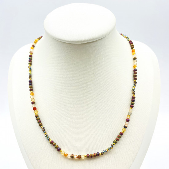 Fournisseur colliers en perles fantaisie, collier perles balinaises GN18-16N