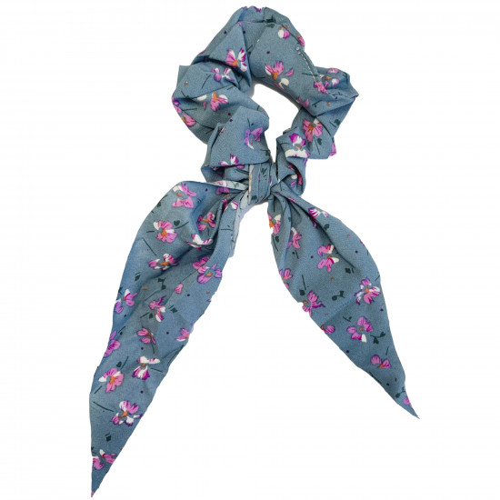 Großhändler chouchou, lot chouchou foulard fleuris bleu - Felizz
