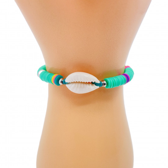 Bracciali heishi in turchese con conchiglia, bigiotteria all'ingrosso