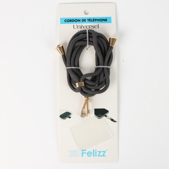 Fornitore accessori moda, cavo telefonico antracite - Felizz