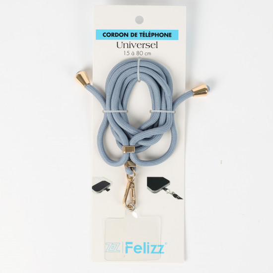 Fornitore accessori moda, cavo telefonico blu grigio - Felizz