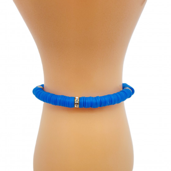 Braccialetti Heishi colore blu, gioielli di moda all'ingrosso