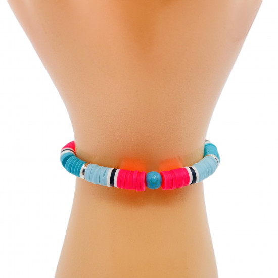 Bracciali heishi spessi G130-44, bigiotteria all'ingrosso