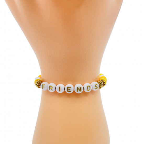 Pulseras heishi friends jaune, bisuteria al por mayor