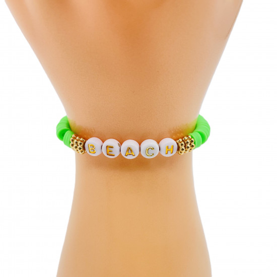 Armbänder heishi beach grün, großhändler modeschmuck