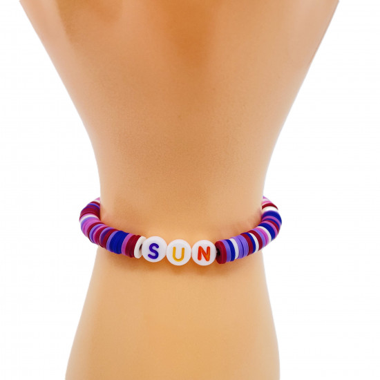 Armbänder heishi sun violett, großhändler modeschmuck