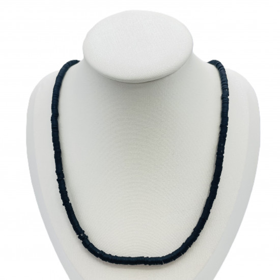 Mayorista collar Francia, collar fino heishi negro - Felizz