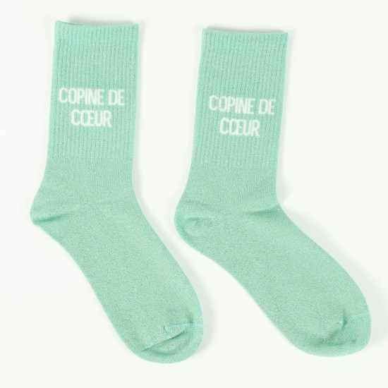 Fournisseur chaussettes paillettes, modèle COPINE DE COEUR